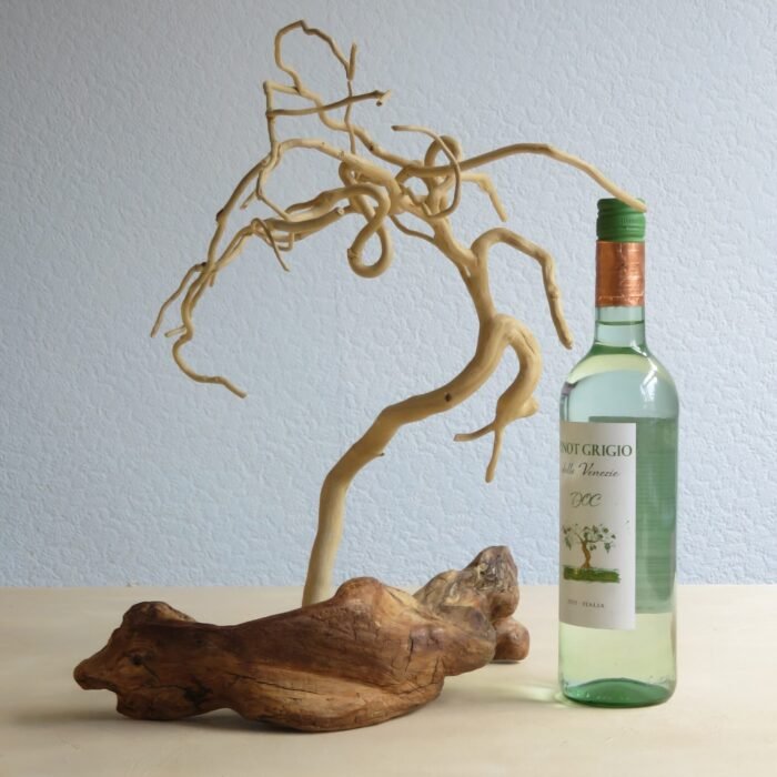 IMG_7132 (1) Handcrafted wooden sculpture of Ivy on a driftwood base.
