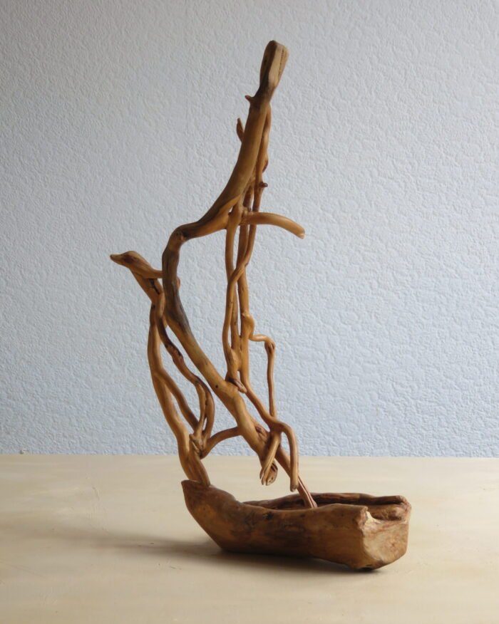 Ivy and hardwood An ivy and hardwood handcrafted creation naturally shaped and coloured.