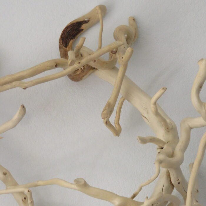Handcrafted wooden sculpture made from young Ivy. Comes with a simple to hang hook .